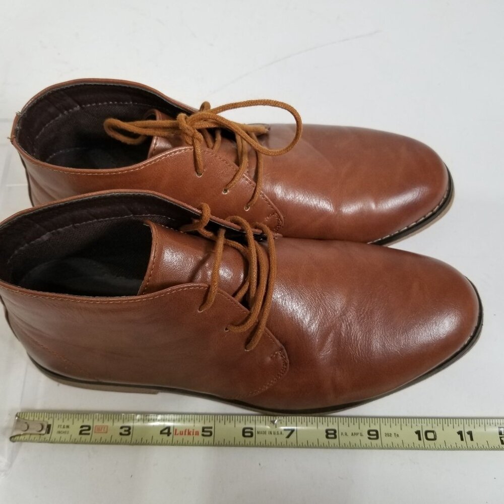 London Fog Womens Ankle Chelsea Boots Shoes 9.50M Brown Lace Up Round Toe - Picture 13 of 14